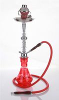 1 hose 23" Cairo Red Hookah Shisha Nargila water glass vase pipes smoke sale
