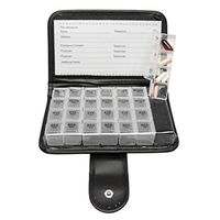 Artibetter Pill Organizer 7 Day Weekly Travel Case Medication Pill Box 28 Compartments