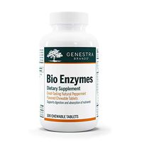 Genestra Brands - Bio Enzymes - Complete Digestive Enzymes Formula in Chewable Tablets - 100 Chewable Tablets - Natural Peppermint Flavor