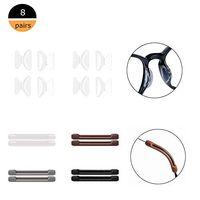8 Pairs Anti-Slip Silicone Nose Pads and Anti-Skid Ear Pads for Eyeglasses/Sunglasses/Glasses