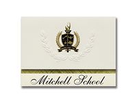 Signature Announcements Mitchell School (Mitchell, OR) Graduation Announcements, Presidential style, Basic package of 25 with Gold & Black Metallic Foil seal