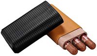 No band LFSP Portable Cigar Humidor Humidor Leather, Travel Cigar Humidor Seal, (Color: Black, Size: 3.8 17.8 9CM)