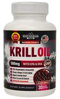 Krill Oil 500Mg - with Omega-3, EPA and DHA | Lowers Triglyceride and Cholesterol Levels | Supports Heart, Joints, and Brain Function - 30 Softgel Capsules