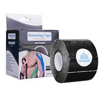 AONIJIE Athletic Tape - 5cm*5m Kinesiology Tape, Elastic Therapeutic Sports Tape Bandage for Knee Shoulder Ankle Elbow, Waterproof, Latex Free (Black)