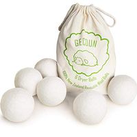 Wool Dryer Balls Organic XL 6 Pack Reusable Laundry Dryer Balls Anti Static New Zealand Wool Handmade Natural Fabric Softener Baby Safe