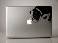 Curtis the English Bulldog - Black Decal Macbook Laptop