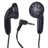 46" Stereo Earbuds w/3.5mm Plug (Black) 25 pack