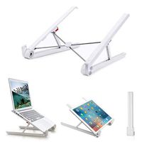 Portable Laptop Stand - Adjustable Foldable Desktop Notebook Holder Mount - Eye-Level Ergonomic Design Portable Laptop Riser for Notebook Computer PC iPad Tablet