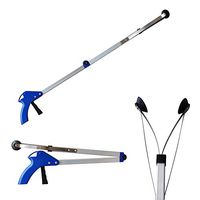 Grabber Reacher Pick up Tool, 32" Extra Long Folding Reaching Claw Heavy Duty Mobility Aid Arm Extender Gripper Tool,Foldable Lightweight Long Duty Mobility Aid, Claw Grabber Tool for Elderly