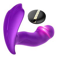 Ludi jeftini Food Grade Silicone Wand Male Wearable Butterfly Massaging Toys for Women - Powerful Impact with Dual Head