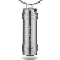 TI-EDC Titanium Large Pill Fob - Nitro Bottle Holder, Keychain Everyday Carry Pill Container
