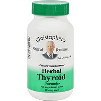 Christopher's Herbal Thyroid - 475 mg - 100 Vegetarian Capsules