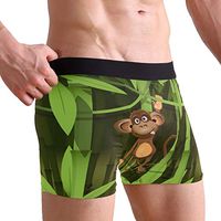WXLIFE Cute Animal Monkey Bomboo Boxer Briefs Men's Underwear for Men Boy