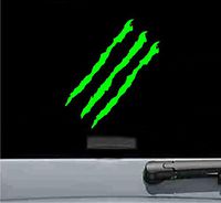 Wild animal claw mark Vinyl Decal Sticker (LIME GREEN)