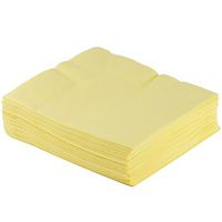 JAM PAPER Medium Lunch Napkins - 6 1/2 x 6 1/2 - Light Yellow - 250/Pack