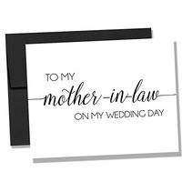 To My Mother-In-Law On My Wedding Day Notecard - Wedding Day Notecard - Cards for Brides (NC118)