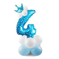 Villeur Number Shape Children Aluminum Balloon Decoration For Birthday Party Straws