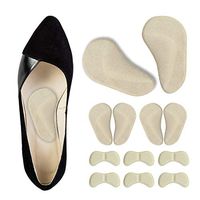 3 Pair Arch Support Shoe Insoles with 3 Pair Shoe Heel Liners by Rewoot, Gel Arch Inserts Shoe Insoles Adhesive Arch Pad Relieve Pain for Flat Feet Plantar Fasciitis