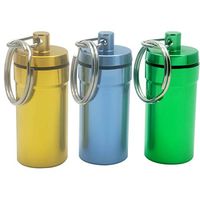 New Portable Waterproof Pill Box Keychain Metal Pill Container Bottle Earplugs Carrying Case