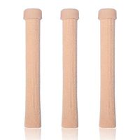 Kalevel Open Toe Sleeves Finger Tubes Gel Lined Fabric Toe Protectors for Corns, Blisters, Hammertoes 3 Pack (S)