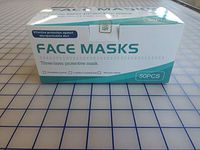 Disposable 3-Ply Face Cover with Earloops Protective for Pollen, Smoke, Dust 50Pcs Blue