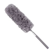 Vipeco 1Pc Adjustable Stretch Extend Microfiber Dusting Brush Household Feather Duster Cleaning Tool, Grey