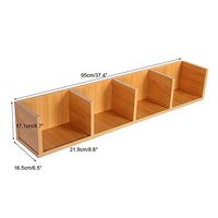 Modern Wood Wall Mount CD DVD Media Rack Holder Storage 4 Unit Shelf Organizer