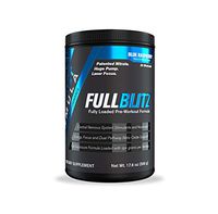 FULLBLITZ by Build Fast Formula | Fully Loaded Pre Workout | Energy Booster plus Nootropic Blend | Nitric Oxide Boosting Supplement for Increased Energy, Focus, and Muscle Pump (Blue Raspberry)
