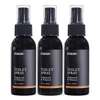 Mask Toilet Spray, Teakwood & Tobacco, 2-Ounce (3-Pack), Deodorizer Bathroom Spray