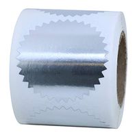 Hybsk 2" Gold Certificate Wafer Seals Labels Awards Legal Embossing Stickers (Bright Silver)