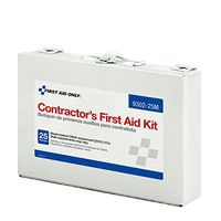 First Aid Only Contractor's First Aid Kit, Metal Case, 3.61 Pound, 9302-25M
