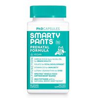 SmartyPants Daily Prenatal Multivitamin: Vitamin C, D3 & Zinc for Immunity, Vitamin E, B6, Folate for Fetal Development, Omega 3 Fish Oil, Iodine, Vegan, 60 Easy to Swallow Capsules (30 Day Supply)