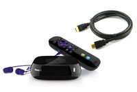 ArtMuseKitsMikash Roku 3 Streaming Media Player Bundle with High-Speed HDMI Cable (6 Feet / 1.8 Meters)