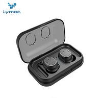 LYMOC Touch True Wireless Stereo Headsets Mini TWS 5.0 Earbuds Bluetooth Earphones Touch Control Auto Paired HiFi Stereo Portable Earpieces Nosice Cancelling with Mic Handsfree for Phone (Black)