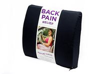Posture Curve Lumbar Cushion by Body Care Lumbar Support Back Cushion 101 Navy with Poly Cotton Cover Designed for Lower Back Pain Relief Made for Recliner, Computer Office Chair Made in The USA