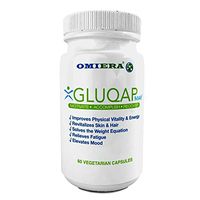Omiera Gluqap Glutathione Supplement with Resveratrol, Coenzyme Q-10, and Vitamin B12 Antioxidant - 120 Capsules