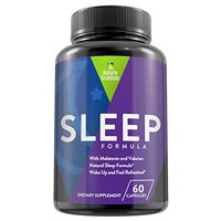 Natural Sleep Aid Dietary Supplement by Naturo Sciences - Melatonin & Valerian, Proprietary Blend - Promote A Proper Sleep Cycle & Wake Up Feeling Refreshed - 60 Easy to Swallow Capsules