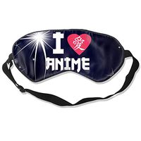 Sleep Mask Love Anime for Women & Men Night Blindfold Light Blocking Comfortable Eye Shade Sleeping Aid with Adjustable Strap for Travel Nap Shift Work
