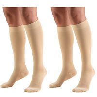 Truform Compression 15-20 mmHg Knee High Closed Toe Stockings Beige, X-Large, 2 Count