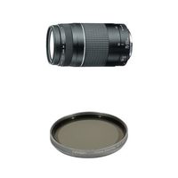 Canon EF 75-300mm f/4-5.6 III Telephoto Zoom Lens for Canon SLR Cameras w/ Tiffen Polarizer Filter