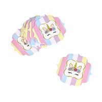 Homeford Scalloped Die Cut Pastel Unicorn Paper Tags, 1-3/4-Inch, 12-Count