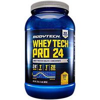 BodyTech Whey Tech Pro 24 Protein Powder Protein Enzyme Blend with BCAA's to Fuel Muscle Growth Recovery, Ideal for PostWorkout Muscle Building Banana Crème (2 Pound)