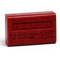 French Soap, Traditional Savon de Marseille - Red Wine (Vigne Rouge) 125g