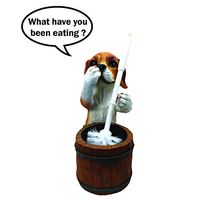 CT DISCOUNT STORE Humorous Dog Toilet Brush Holder