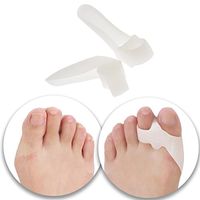 Foot Care Set Kit Lot of 2pcs Double Loops Silicone Gel Toes Separators Spacers Feet Stretchers Straighteners Bunions Guards Shields Cushions Splints for Pain Relief Reduction and Tension Relieving