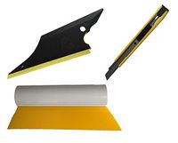 Useful 3 in 1 Window Film Tools Squeegee Scraper Set Kit Car Home Tint High Quality & Durable