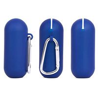 Simfine Collapsible Reusable Straws,Portable Silica gel Drinking Foldable Straw with Travel Case & Cleaning Brush & Keychain & Silicon Tips for Adults and Kids (blue)