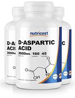 Nutricost D-Aspartic Acid Capsules (180 Caps) (3 Bottles)