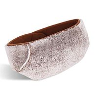 Hot Water Bottle, Portable PVC Water Bag Imitation Rabbit Hair Outer Layer, Home/Office (Color : Gray)