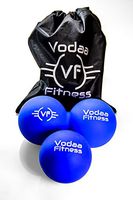 Peanut Double Massage Ball Set by VodaaFitness for Myofascial Release, Trigger Point Therapy, Muscle Knots, Plantar Fasciitis, and Yoga Therapy (Includes Peanut, Single Lacrosse Ball and 2 Carry Bags)